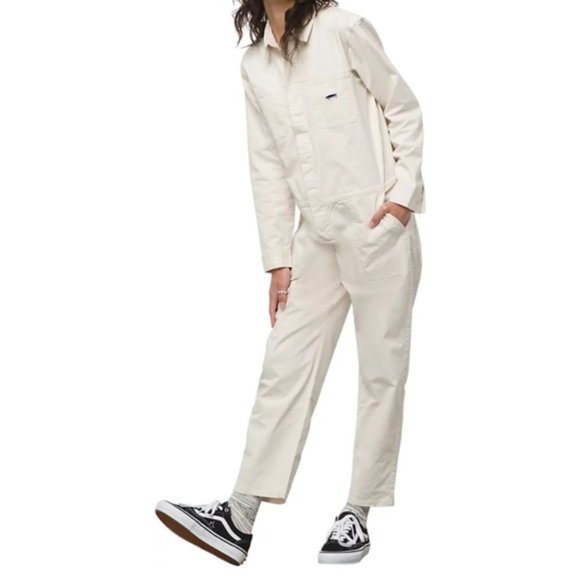 Vans Tops - VANS Lizzie Armanto Jumpsuit Beige Cotton Stretch Skate Women's Size VN00036389F